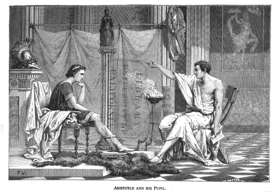 Александр Македонский и его учитель Аристотель