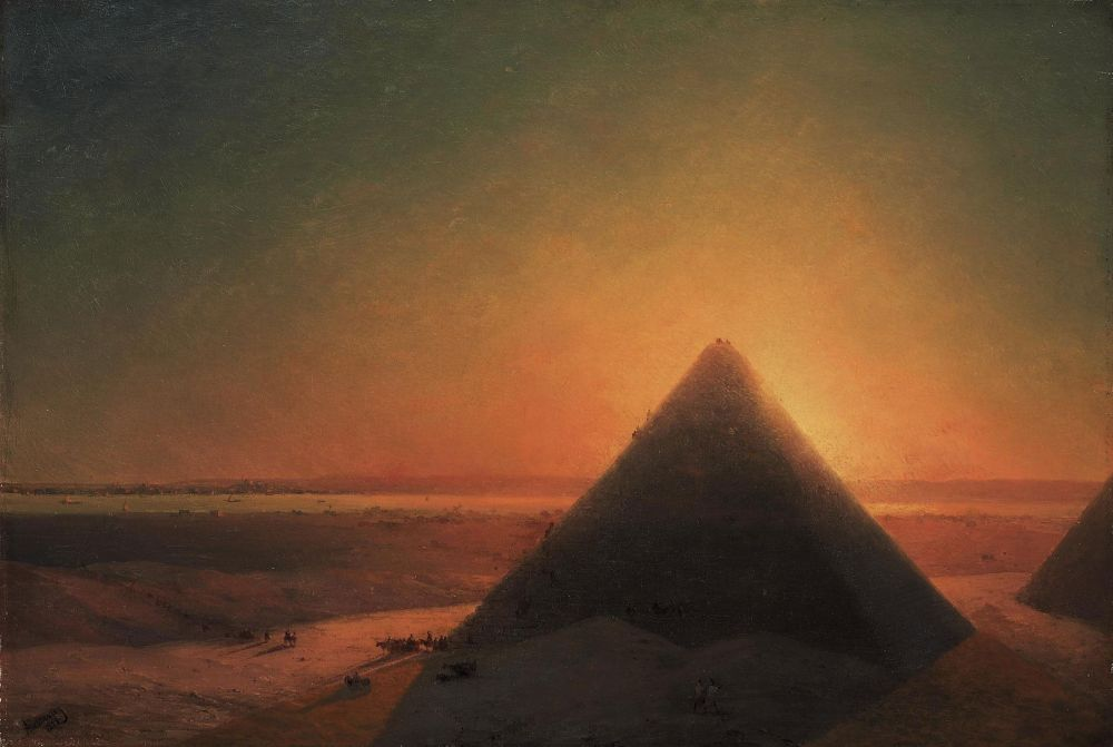картина Айвазовского «Большая пирамида в Гизе», 1878-05