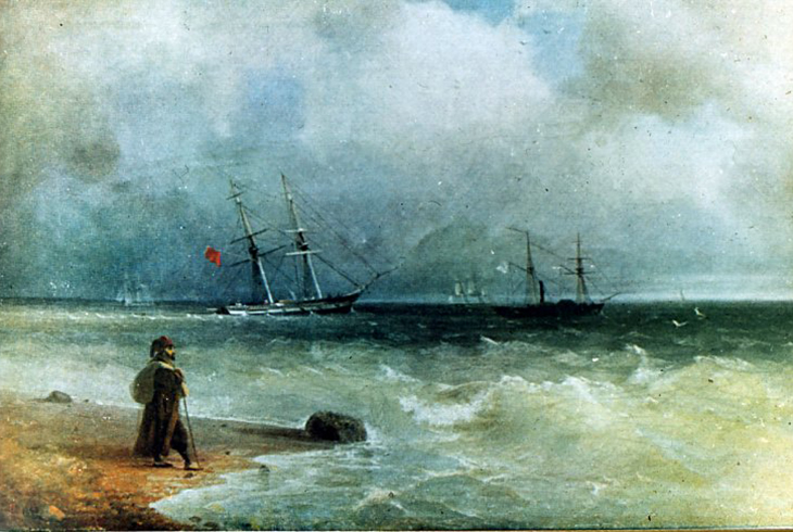 картина Айвазовского «Морской берег» 1829 -14