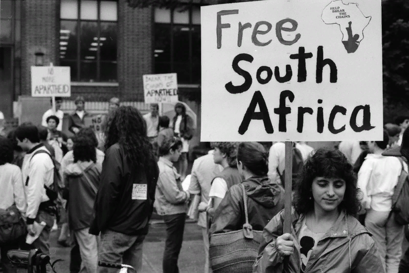 плакат, free south africa